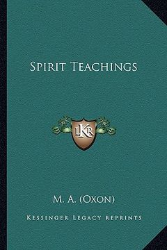 portada spirit teachings (en Inglés)