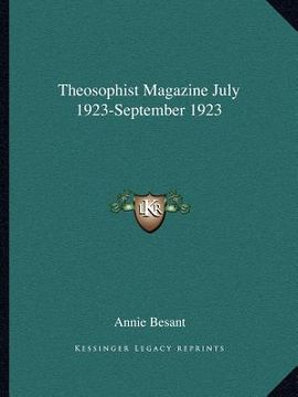 portada theosophist magazine july 1923-september 1923 (en Inglés)