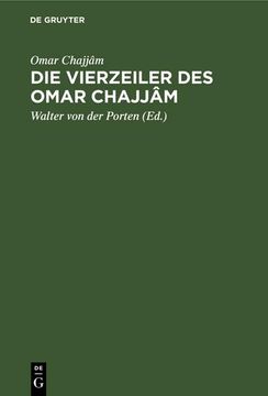 portada Die Vierzeiler des Omar Chajjâm (en Alemán)