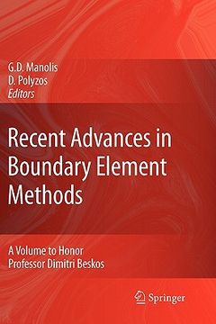 portada recent advances in boundary element methods: a volume to honor professor dimitri beskos (en Inglés)