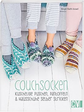 portada Couchsocken: Kuschelige Puschen, Pantoffeln & Hausschuhe Selber Stricken (en Alemán)