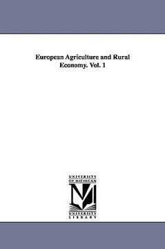portada european agriculture and rural economy. vol. 1 (en Inglés)