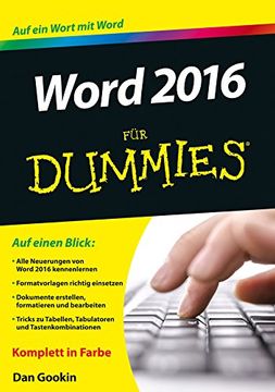 portada Word 2016 für Dummies (in German)