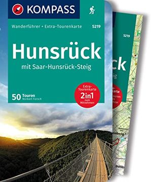 portada Kompass Wanderführer 5219 Hunsrück mit Saar-Hunsrück-Steig, 50 Touren Wanderführer mit Extra-Tourenkarte 1: 75. 000, Gpx-Daten zum Download (en Alemán)
