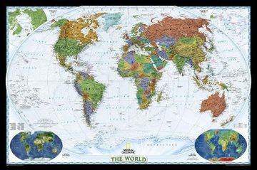 world decorator, laminated: wall map (en Inglés)