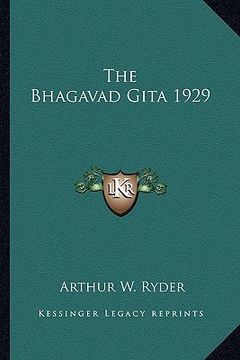 portada the bhagavad gita 1929 (en Inglés)