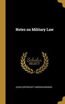 portada Notes on Military Law