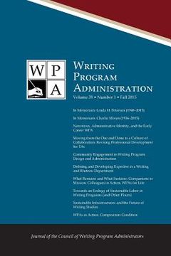portada Wpa: Writing Program Administration 39.1 (Fall 2015) (en Inglés)