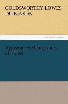 portada appearances being notes of travel (en Inglés)