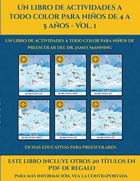 portada Fichas Educativas Para Preescolares (un Libro de Actividades a Todo Color Para Niños de 4 a 5 Años - Vol. 1): Este Libro Contiene 30 Fichas con Actividades a Todo Color Para Niños de 4 a 5 Años