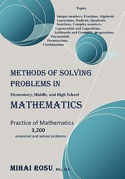 portada methods of solving problems in elementary, middle, and high school mathematics (en Inglés)