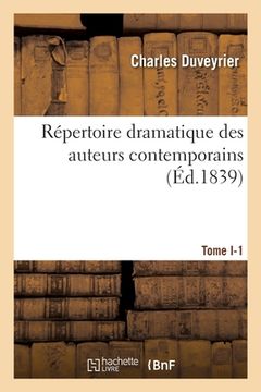 portada Répertoire dramatique des auteurs contemporains. Tome I-1 (in French)