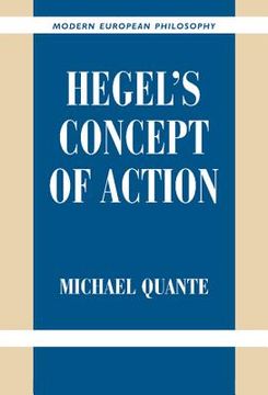 portada Hegel's Concept of Action Hardback (Modern European Philosophy) (en Inglés)