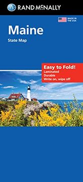 portada Rand Mcnally Easy to Fold: Maine State Laminated map (en Inglés)