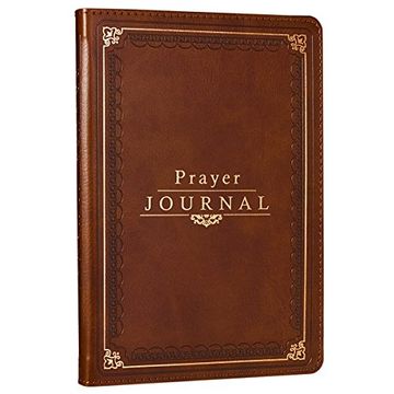 portada Prayer Journal: Deep Tan Faux Leather Flexcover Bound