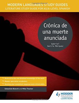 portada Modern Languages Study Guides: Crónica de una muerte anunciada: Literature Study Guide for AS/A-level Spanish (Film and literature guides)