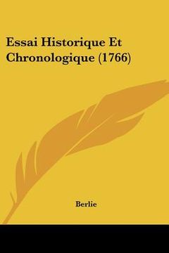 portada Essai Historique Et Chronologique (1766) (en Francés)