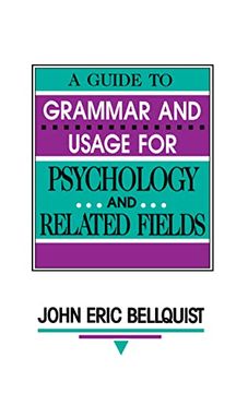 portada A Guide to Grammar and Usage for Psychology and Related Fields (en Inglés)