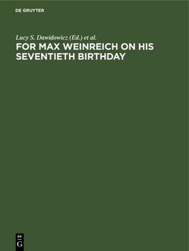portada For max Weinreich on his Seventieth Birthday 