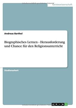 portada Biographisches Lernen - Herausforderung und Chance für den Religionsunterricht