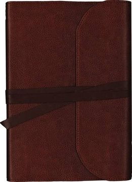 portada NKJV, Journal the Word Bible, Large Print, Premium Leather, Brown, Red Letter Edition: Reflect on Your Favorite Verses (en Inglés)