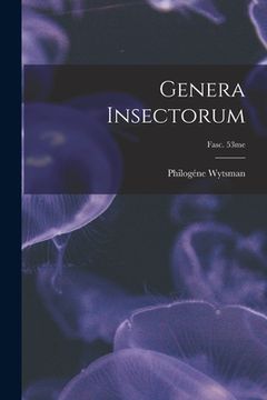 portada Genera Insectorum; fasc. 53me (en Inglés)
