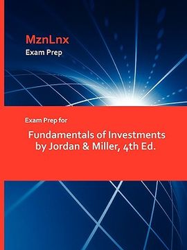 portada exam prep for fundamentals of investments by jordan & miller, 4th ed. (en Inglés)