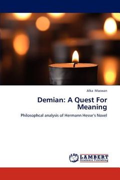 portada demian: a quest for meaning (in English)