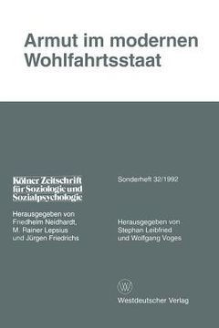 portada Armut Im Modernen Wohlfahrtsstaat (in German)