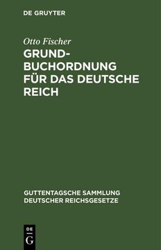 portada Grundbuchordnung für das Deutsche Reich (in German)