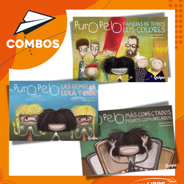 portada 3x2 PURO PELO- LAS GEMELAS LOLA Y LILA + MÁS CONECTADOS, MENOS COMUNICADOS + FAMILIAS DE TODOS LOS COLORES (in Spanish)