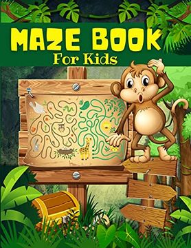 portada Maze Book for Kids, Boys and Girls Ages 4-8: Big Book of Cool Mazes for Kids: Maze Activity Book for Children With fun Maze Puzzles Games Pages. MazeA Perfect for Kids 4-6, 6-8 Years Old. 