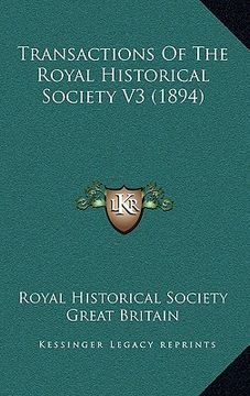 portada transactions of the royal historical society v3 (1894)