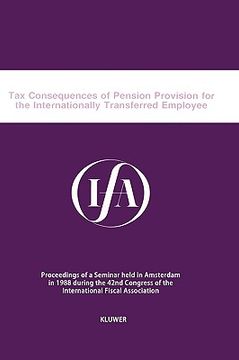 portada tax consequences of pension provision for the internationally tra (en Inglés)