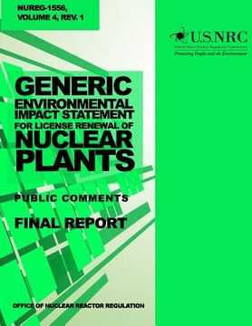 portada Generic Environmental Impact Statement for License Renewal of Nuclear Plants: Public Comments (in English)