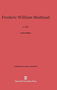 portada Frederic William Maitland (Studies in Legal History (Hardcover)) (in English)