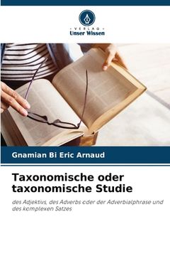 portada Taxonomische oder taxonomische Studie (en Alemán)