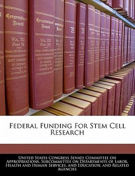 portada federal funding for stem cell research (en Inglés)
