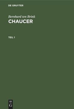 portada Bernhard ten Brink: Chaucer. Teil 1 (in German)
