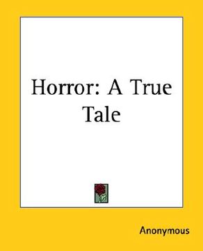 portada horror: a true tale (in English)