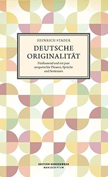 portada Deutsche Originalität (en Alemán)