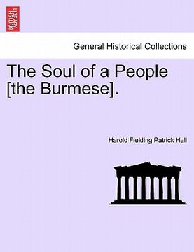 portada the soul of a people [the burmese]. (in English)