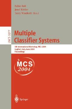 portada multiple classifier systems: 5th international workshop, mcs 2004, cagliari, italy, june 9-11, 2004, proceedings (in English)