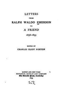 portada Letters from Ralph Waldo Emerson to a Friend, 1838-1853 (en Inglés)
