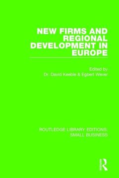 portada New Firms and Regional Development in Europe (en Inglés)
