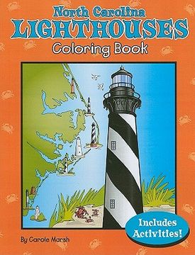portada north carolina lighthouses coloring book (en Inglés)