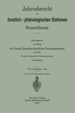 portada Jahresbericht der forstlich-Phänologischen Stationen Deutschlands (German Edition)