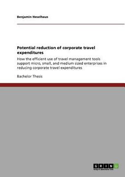 portada potential reduction of corporate travel expenditures (en Inglés)