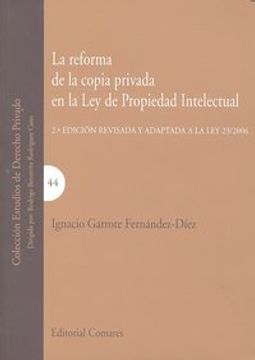 portada Reforma de la copia privada en la ley de propiedad intelectual