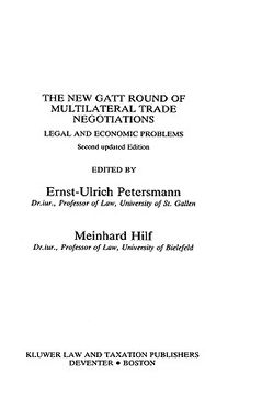 portada the new gatt round multilateral trade negotiations (en Inglés)